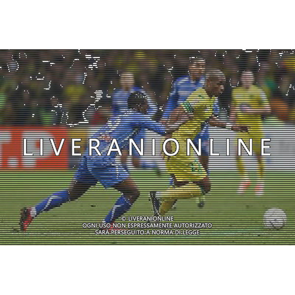 Johan AUDEL / Souleymane SAWADOGO - 17.12.2013 - Nantes / Auxerre - 1/8Finale Coupe de la Ligue Photo : Vincent Michel / Icon Sport AG ALDO LIVERANI SAS ONLY ITALY