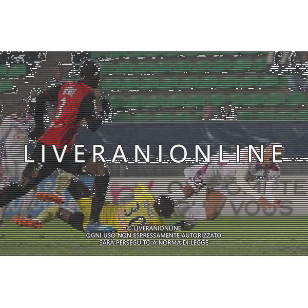 JUSSIE / Cheik NDIAYE - Faute PENALTY- 18.12.2013 - Rennes / Bordeaux - 1/8Finale de Coupe de la Ligue - Photo : Vincent Michel / Icon Sport AG ALDO LIVERANI SAS ONLY ITALY