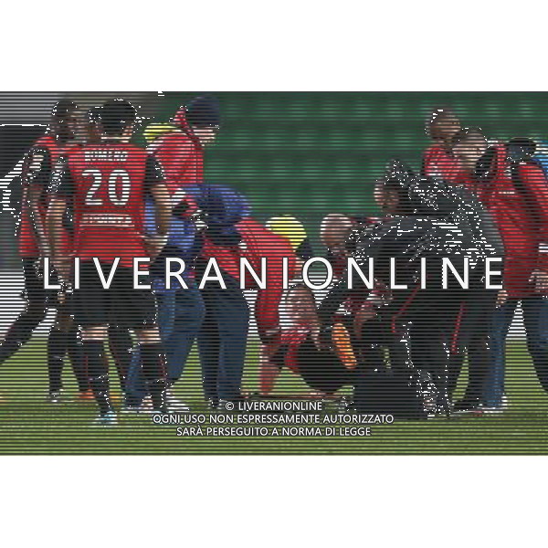 Blessure Anders KONRADSEN - 18.12.2013 - Rennes / Bordeaux - 1/8Finale de Coupe de la Ligue - Photo : Vincent Michel / Icon Sport AG ALDO LIVERANI SAS ONLY ITALY