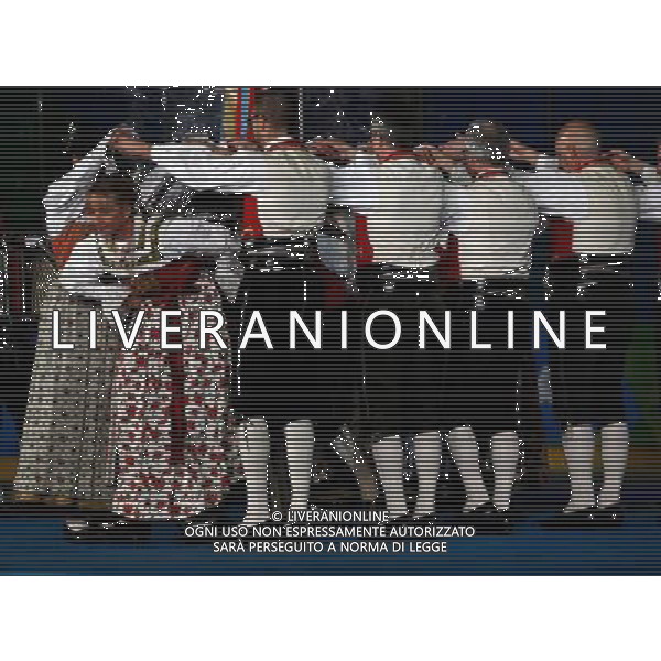 (131222) -- TRENTO, Dec. 22, 2013 () -- Artists perform during the closing ceremony of the 26th Winter Universiade in Trento, Italy, Dec. 21, 2013. (/He Changshan) ©PHOTOSHOT/AGENZIA ALDO LIVERANI SAS - ITALY ONLY - EDITORIAL USE ONLY