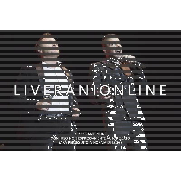 Mikey Graham and Shane Lynch of Irish boy band Boyzone performs at Manchester Arena on the last night of their BZ20 tour, 22nd December 2013. AG ALDO LIVERANI SAS ONLY ITALY