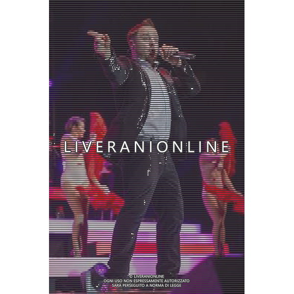 Mikey Graham of Irish boy band Boyzone performs at Manchester Arena on the last night of their BZ20 tour, 22nd December 2013. AG ALDO LIVERANI SAS ONLY ITALY
