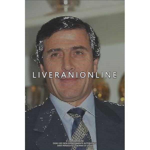 MILANO 24-05-1996 PRESENTAZIONE DEL NUOVO ALLENATORE DEL MILAN OSCAR WASHINGTON TABAREZ NELLA FOTO OSCAR WASHINGTON TABAREZ-ADRIANO GALLIANI AG ALDO LIVERANI SAS