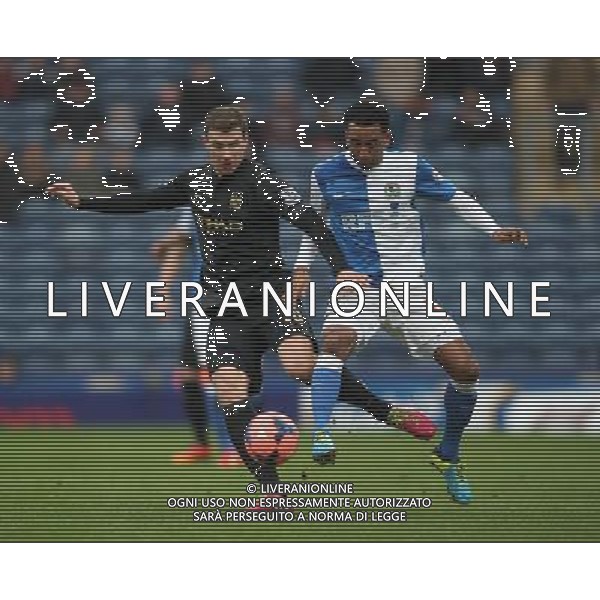 EDIN DZEKO \' LEE WILLIAMSON BLACKBURN ROVERS V MANCHESTER CITY BLACKBURN ROVERS V MANCHESTER CITY BUDWEISER FA CUP 3RD ROUND EWOOD PARK, BLACKBURN, ENGLAND 04 January 2014 GAT77241 WARNING! This Photograph May Only Be Used For Newspaper And/Or Magazine Editorial Purposes. May Not Be Used For Publications Involving 1 player, 1 Club Or 1 Competition Without Written Authorisation From Football DataCo Ltd. For Any Queries, Please Contact Football DataCo Ltd on +44 (0) 207 864 9121