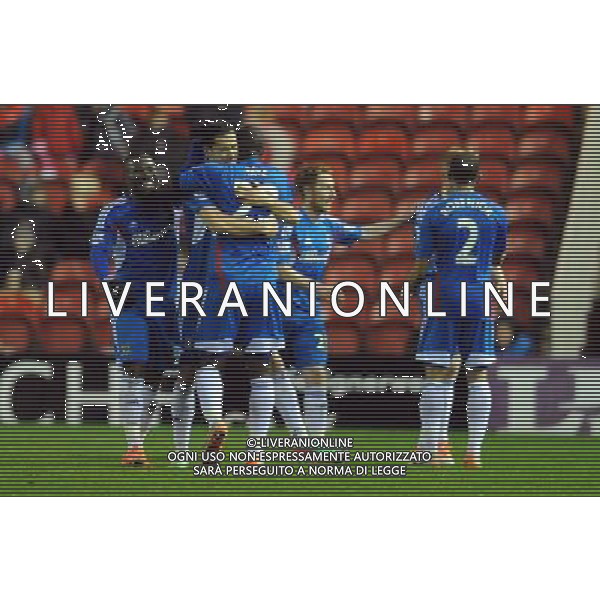NICK PROSCHWITZ CELEBRATES GOAL MIDDLESBROUGH FC V HULL CITY FC MIDDLESBROUGH FC V HULL CITY FC RIVERSIDE STADIUM, MIDDLESBROUGH, ENGLAND 04 January 2014 GAT77278 FA CUP 3RD ROUND 4/01/2014 WARNING! This Photograph May Only Be Used For Newspaper And/Or Magazine Editorial Purposes. May Not Be Used For Publications Involving 1 player, 1 Club Or 1 Competition Without Written Authorisation From Football DataCo Ltd. For Any Queries, Please Contact Football DataCo Ltd on +44 (0) 207 864 9121 AG ALDO LIVERANI SAS ONLY ITALY