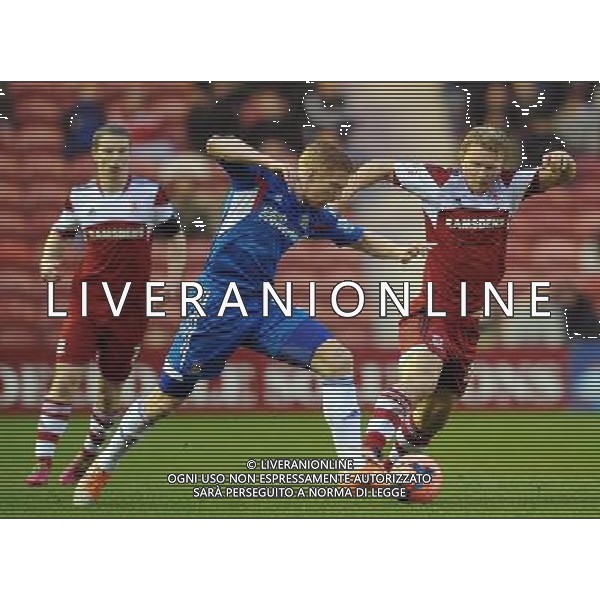 GRANT LEADBITTER, PAUL MCSHANE, CURTIS MAIN MIDDLESBROUGH FC V HULL CITY FC MIDDLESBROUGH FC V HULL CITY FC RIVERSIDE STADIUM, MIDDLESBROUGH, ENGLAND 04 January 2014 GAT77275 FA CUP 3RD ROUND 4/01/2014 WARNING! This Photograph May Only Be Used For Newspaper And/Or Magazine Editorial Purposes. May Not Be Used For Publications Involving 1 player, 1 Club Or 1 Competition Without Written Authorisation From Football DataCo Ltd. For Any Queries, Please Contact Football DataCo Ltd on +44 (0) 207 864 9121 AG ALDO LIVERANI SAS ONLY ITALY