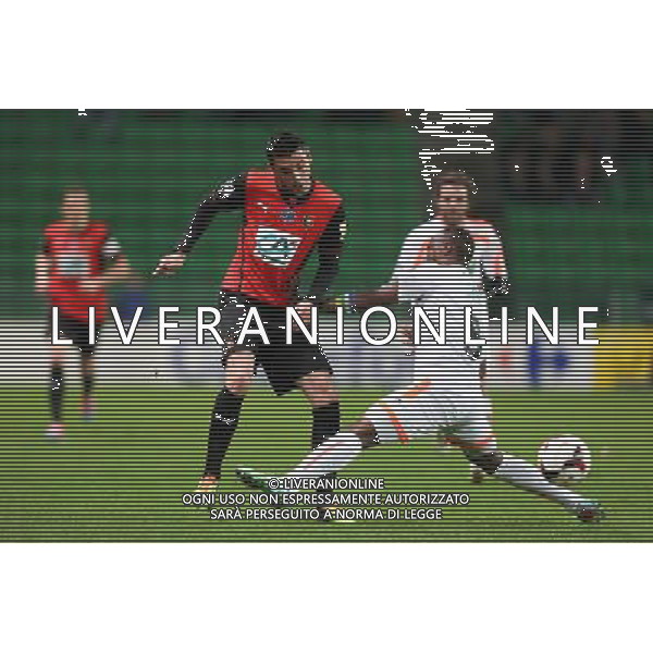 Julien FERET / Eloce ENZA YAMISSI - 04.01.2014 - Rennes / Valenciennes - 32emeFinale Coupe de France - Photo : Vincent Michel / Icon Sport AG ALDO LIVERANI SAS ONLY ITALY