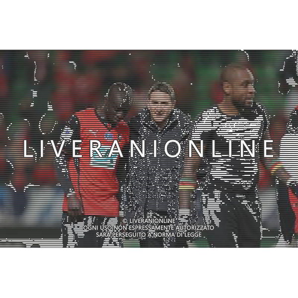 Cheick MBENGUE / Philippe MONTANIER - 04.01.2014 - Rennes / Valenciennes - 32emeFinale Coupe de France - Photo : Vincent Michel / Icon Sport AG ALDO LIVERANI SAS ONLY ITALY