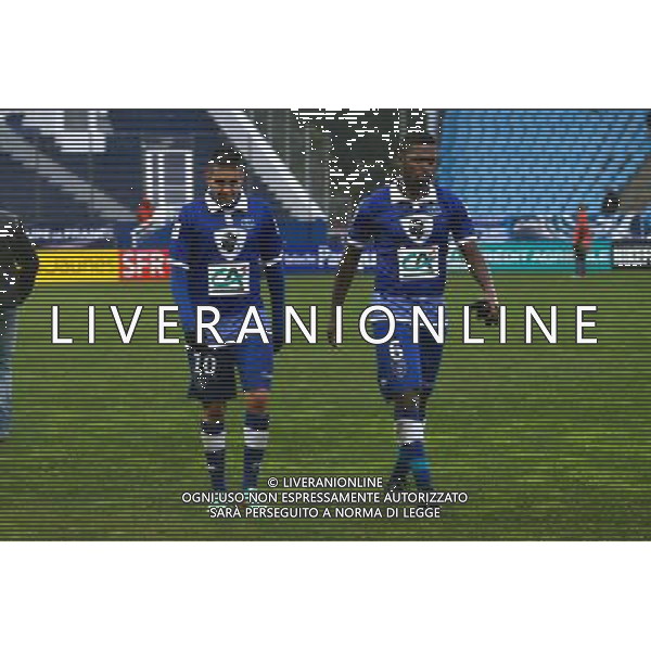 Ryad BOUDEBOUZ / ROMARIC - 05.01.2014 - Bastia / Evian Thonon - 32emeFinale Coupe de France - Photo : Michel Maestracci / Icon Sport AG ALDO LIVERANI SAS ONLY ITALY