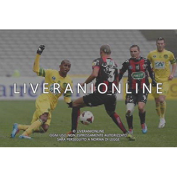 Chaker ALHADHUR / Thimothee KOLODZEJCKAK - 05.01.2014 - Nantes / Nice - 32emeFinale Coupe de France Photo : Vincent Michel / Icon Sport AG ALDO LIVERANI SAS ONLY ITALY