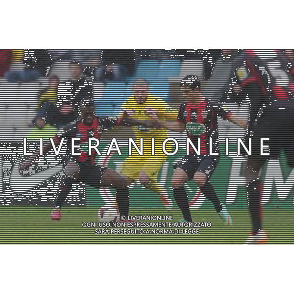 Romain GENEVOIS / Gregoire PUEL / Vincent BESSAT - 05.01.2014 - Nantes / Nice - 32emeFinale Coupe de France Photo : Vincent Michel / Icon Sport AG ALDO LIVERANI SAS ONLY ITALY