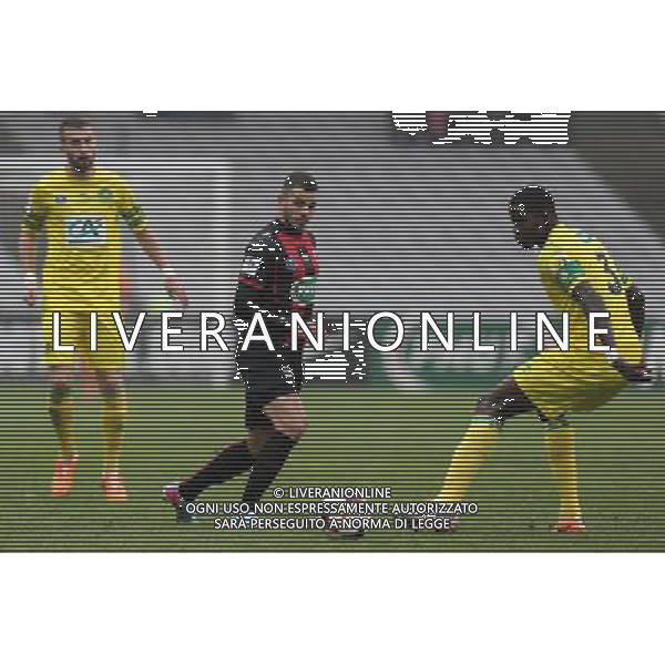 Valentin EYSSERIC / Papy DJILOBODJI - 05.01.2014 - Nantes / Nice - 32emeFinale Coupe de France Photo : Vincent Michel / Icon Sport AG ALDO LIVERANI SAS ONLY ITALY