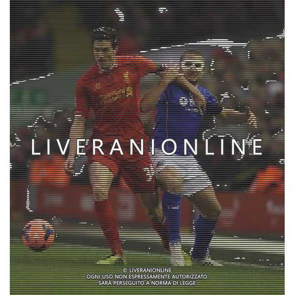 MARTIN KELLY \' JAMES WESOLOWSKI LIVERPOOL V OLDHAM ATHLETIC LIVERPOOL V OLDHAM ATHLETIC BUDWEISER FA CUP 3RD ROUND ANFIELD, LIVERPOOL, ENGLAND 05 January 2014 GAT77330 WARNING! This Photograph May Only Be Used For Newspaper And/Or Magazine Editorial Purposes. May Not Be Used For Publications Involving 1 player, 1 Club Or 1 Competition Without Written Authorisation From Football DataCo Ltd. For Any Queries, Please Contact Football DataCo Ltd on +44 (0) 207 864 9121 AG ALDO LIVERANI SAS ONLY ITALY