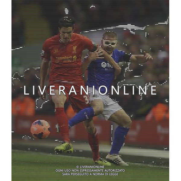 MARTIN KELLY \' JAMES WESOLOWSKI LIVERPOOL V OLDHAM ATHLETIC LIVERPOOL V OLDHAM ATHLETIC BUDWEISER FA CUP 3RD ROUND ANFIELD, LIVERPOOL, ENGLAND 05 January 2014 GAT77329 WARNING! This Photograph May Only Be Used For Newspaper And/Or Magazine Editorial Purposes. May Not Be Used For Publications Involving 1 player, 1 Club Or 1 Competition Without Written Authorisation From Football DataCo Ltd. For Any Queries, Please Contact Football DataCo Ltd on +44 (0) 207 864 9121 AG ALDO LIVERANI SAS ONLY ITALY