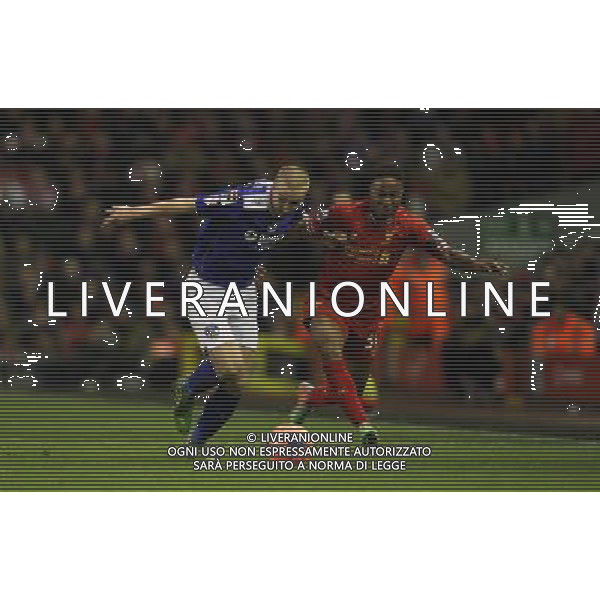 DAVID MELLOR \' RAHEEM STERLING LIVERPOOL V OLDHAM ATHLETIC LIVERPOOL V OLDHAM ATHLETIC BUDWEISER FA CUP 3RD ROUND ANFIELD, LIVERPOOL, ENGLAND 05 January 2014 GAT77326 WARNING! This Photograph May Only Be Used For Newspaper And/Or Magazine Editorial Purposes. May Not Be Used For Publications Involving 1 player, 1 Club Or 1 Competition Without Written Authorisation From Football DataCo Ltd. For Any Queries, Please Contact Football DataCo Ltd on +44 (0) 207 864 9121 AG ALDO LIVERANI SAS ONLY ITALY