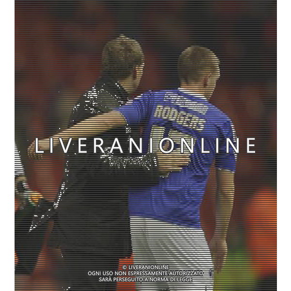 BRENDAN RODGERS HUGS HIS SON ANTON ROGERS LIVERPOOL V OLDHAM ATHLETIC LIVERPOOL V OLDHAM ATHLETIC BUDWEISER FA CUP 3RD ROUND ANFIELD, LIVERPOOL, ENGLAND 05 January 2014 GAT77318 WARNING! This Photograph May Only Be Used For Newspaper And/Or Magazine Editorial Purposes. May Not Be Used For Publications Involving 1 player, 1 Club Or 1 Competition Without Written Authorisation From Football DataCo Ltd. For Any Queries, Please Contact Football DataCo Ltd on +44 (0) 207 864 9121 AG ALDO LIVERANI SAS ONLY ITALY