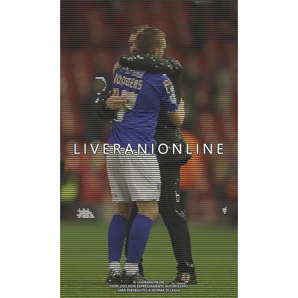 BRENDAN RODGERS HUGS HIS SON ANTON ROGERS LIVERPOOL V OLDHAM ATHLETIC LIVERPOOL V OLDHAM ATHLETIC BUDWEISER FA CUP 3RD ROUND ANFIELD, LIVERPOOL, ENGLAND 05 January 2014 GAT77315 WARNING! This Photograph May Only Be Used For Newspaper And/Or Magazine Editorial Purposes. May Not Be Used For Publications Involving 1 player, 1 Club Or 1 Competition Without Written Authorisation From Football DataCo Ltd. For Any Queries, Please Contact Football DataCo Ltd on +44 (0) 207 864 9121 AG ALDO LIVERANI SAS ONLY ITALY