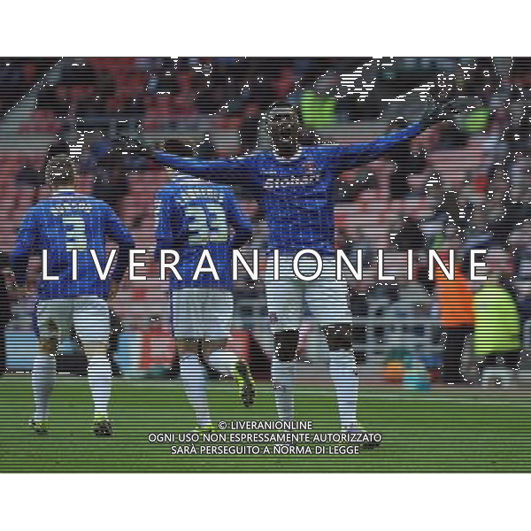 PRINCE BUABEN CELEBRATES MATTY ROBSON GOAL SUNDERLAND FC V CARLISLE UTD FC SUNDERLAND FC V CARLISLE UTD FC, FA CUP 3RD ROUND STADIUM OF LIGHT, SUNDERLAND, ENGLAND 05 January 2014 GAT77296 BARCLAYS PREMIER LEAGUE 05/01/14 WARNING! This Photograph May Only Be Used For Newspaper And/Or Magazine Editorial Purposes. May Not Be Used For Publications Involving 1 player, 1 Club Or 1 Competition Without Written Authorisation From Football DataCo Ltd. For Any Queries, Please Contact Football DataCo Ltd on +44 (0) 207 864 9121