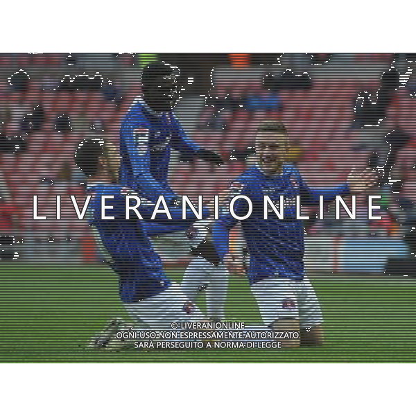 MATTY ROBSON CELEBRATES GOAL SUNDERLAND FC V CARLISLE UTD FC SUNDERLAND FC V CARLISLE UTD FC, FA CUP 3RD ROUND STADIUM OF LIGHT, SUNDERLAND, ENGLAND 05 January 2014 GAT77295 BARCLAYS PREMIER LEAGUE 05/01/14 WARNING! This Photograph May Only Be Used For Newspaper And/Or Magazine Editorial Purposes. May Not Be Used For Publications Involving 1 player, 1 Club Or 1 Competition Without Written Authorisation From Football DataCo Ltd. For Any Queries, Please Contact Football DataCo Ltd on +44 (0) 207 864 9121