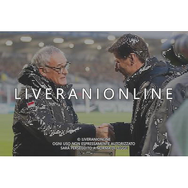 Claudio RANIERI / Thierry FROGER - 05.01.2014 - Vannes / Monaco - 32emeFinale Coupe de France - Photo : Clement Le Calve / Icon Sport AG ALDO LIVERANI SAS ONLY ITALY