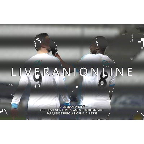 Joie Andre Pierre GIGNAC / Giannelli IMBULA - 05.01.2014 - Marseille / Reims - 32emeFinale Coupe de France Photo : Gaston Petrelli / Icon Sport AG ALDO LIVERANI SAS ONLY ITALY