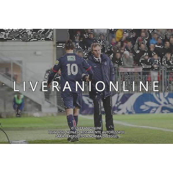 Laurent BLANC / Zlatan IBRAHIMOVIC - 08.01.2014 - Brest / Paris Saint Germain - 32emeFinale Coupe de France Photo : Maxime Kerriou / Icon Sport AG ALDO LIVERANI SAS ONLY ITALY