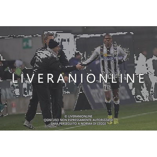 UDINESE - INTER COPPA ITALIA TIM CUP 09 GENNAIO 2014 NELLA FOTO ESULTANZA DOPO IL GOL DI MAICOSUEL CON FRANCESCO GUIDOLIN ©GARBUIO/AGENZIA ALDO LIVERANI SAS