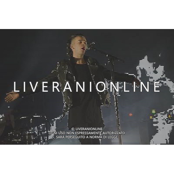 Matt Healy of Manchester indie rock band The 1975 performing at the first of three shows at Brixton Academy, London, England, UK on 9th January 2014. AG ALDO LIVERANI SAS ONLY ITALY