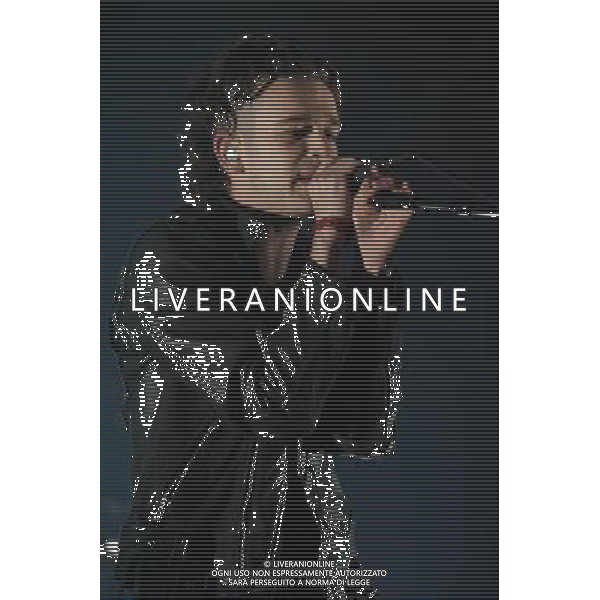Matt Healy of Manchester indie rock band The 1975 performing at the first of three shows at Brixton Academy, London, England, UK on 9th January 2014. AG ALDO LIVERANI SAS ONLY ITALY
