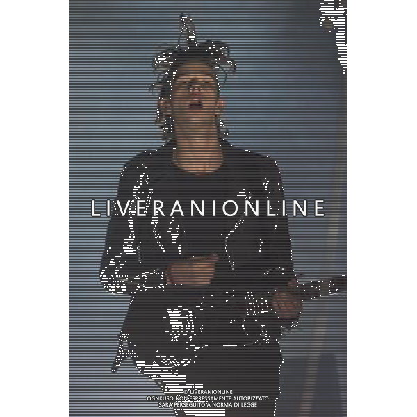 Matt Healy of Manchester indie rock band The 1975 performing at the first of three shows at Brixton Academy, London, England, UK on 9th January 2014. AG ALDO LIVERANI SAS ONLY ITALY