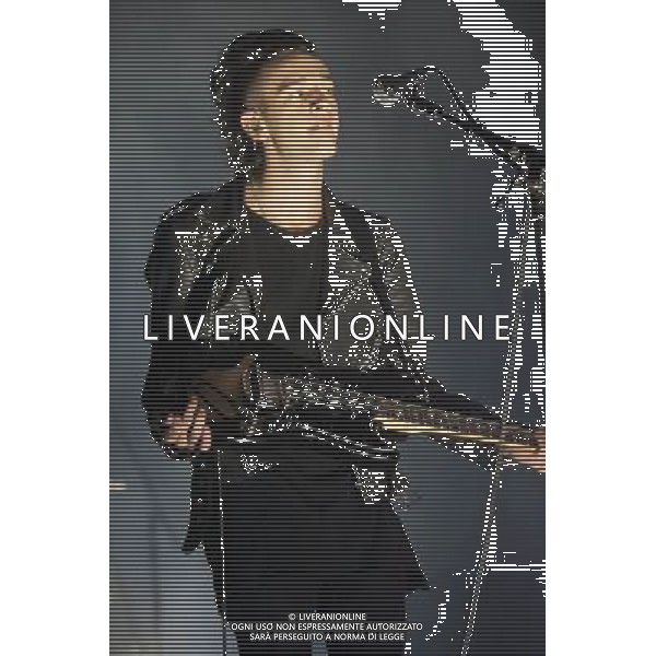 Matt Healy of Manchester indie rock band The 1975 performing at the first of three shows at Brixton Academy, London, England, UK on 9th January 2014. AG ALDO LIVERANI SAS ONLY ITALY
