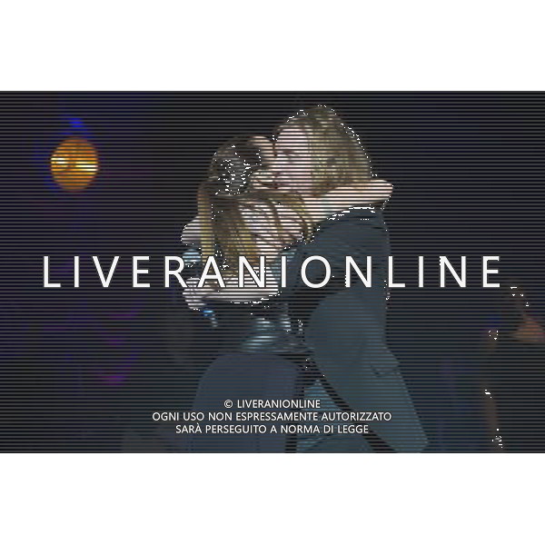 Andy Burrows (formerly of Razorlight) joins Mel C onstage to duet with her for her 40th Birthday show at Shepherd\'s Bush Empire, London, England, UK on 11th January 2014. AG ALDO LIVERANI SAS ONLY ITALY