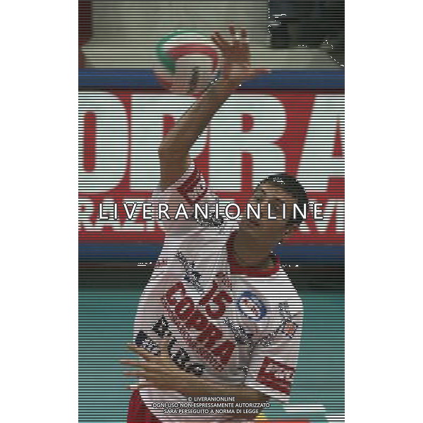 COPRA VOLLEY PIACENZA-SISLEY TRVISO 07/11/2004 NELLA FOTO CASTELLANO MAURIZIO AGENZIA ALDO LIVERANI