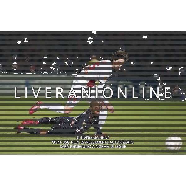 Adrien Rabiot / Diego Rolan - 14.01.2014 - Bordeaux / Paris Saint Germain - 1/4Finale Coupe de la Ligue Photo : Manuel Blondeau / Icon Sport AG ALDO LIVERANI SAS ONLY ITALY