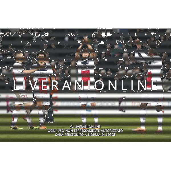 Lucas Digne / Marquinhos / Edinson Cavani / Blaise Matuidi - 14.01.2014 - Bordeaux / Paris Saint Germain - 1/4Finale Coupe de la Ligue Photo : Manuel Blondeau / Icon Sport AG ALDO LIVERANI SAS ONLY ITALY