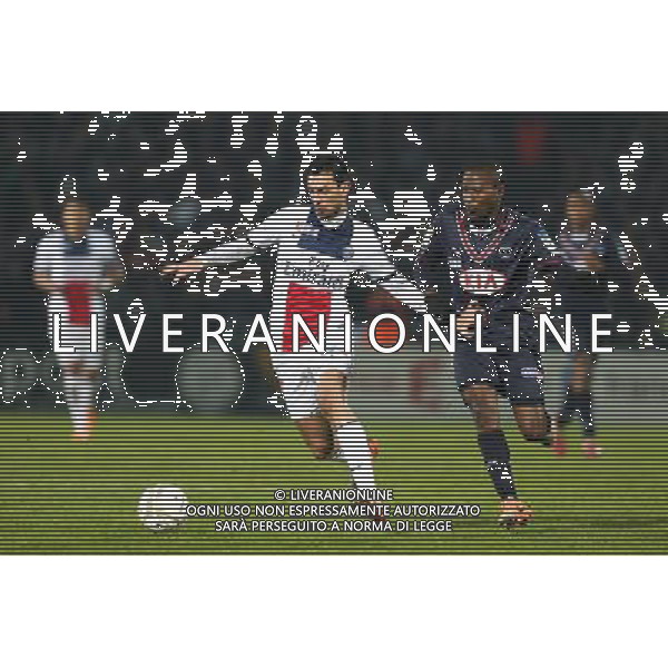Javier Pastore / Landry N Guemo - 14.01.2014 - Bordeaux / Paris Saint Germain - 1/4Finale Coupe de la Ligue Photo : Manuel Blondeau / Icon Sport AG ALDO LIVERANI SAS ONLY ITALY