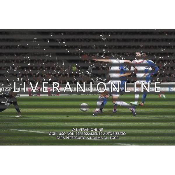 Goal Yoann GOURCUFF - 15.01.2014 - Lyon / Marseille - 1/4Finale Coupe de la Ligue Photo : Jean Paul Thomas / Icon Sport AG ALDO LIVERANI SAS ONLY ITALY