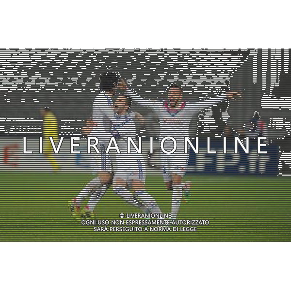 Joie Milan BISEVAC / Maxime GONALONS / Miguel LOPES - 15.01.2014 - Lyon / Marseille - 1/4Finale Coupe de la Ligue Photo : Jean Paul Thomas / Icon Sport AG ALDO LIVERANI SAS ONLY ITALY