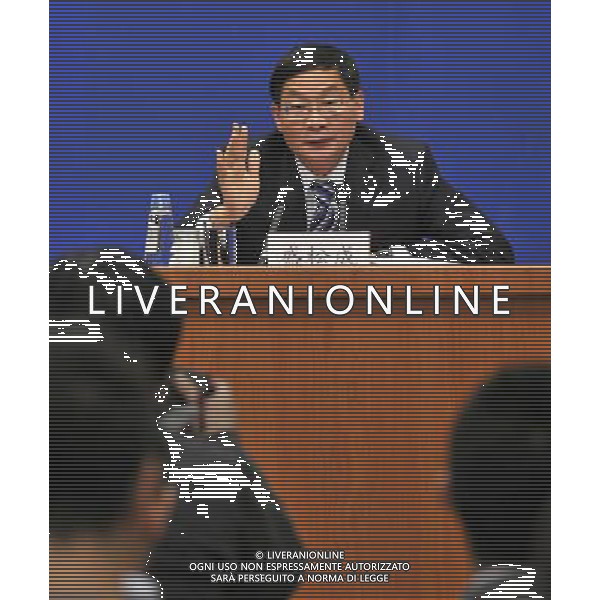 (140115) -- BEIJING, Jan. 15, 2014 () -- Sheng Songcheng, financial survey and statistics chief at the People\'s Bank of China, speaks during a press conference in Beijing, capital of China, Jan. 15, 2014. China\'s new yuan-denominated lending was 8.89 trillion yuan (1.5 trillion U.S. dollars) in 2013, up 687.9 billion yuan, the central bank announced on Wednesday. (/Ma Yan) (wf) ©PHOTOSHOT/AGENZIA ALDO LIVERANI SAS - ITALY ONLY - EDITORIAL USE ONLY - Sheng Songcheng capo indagine finanziaria e statistica presso la Banca popolare di Cina, partecipa a una conferenza stampa a Pechino, capitale della Cina, 15 gennaio 2014.