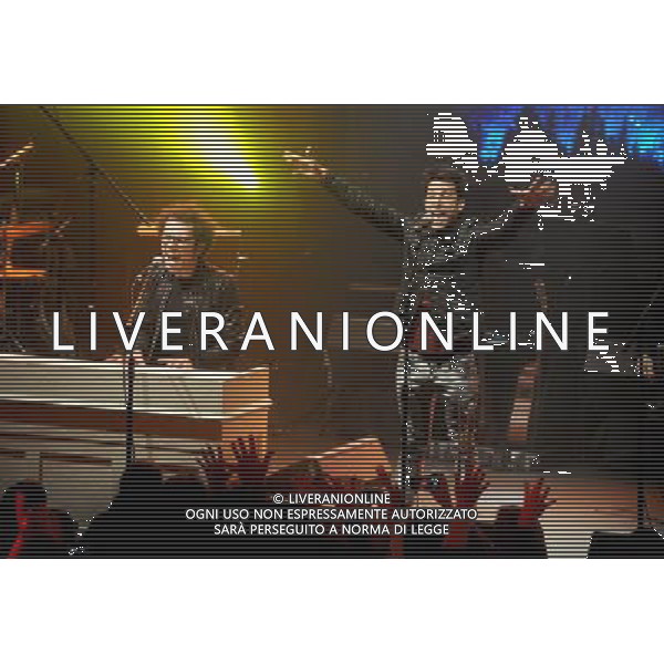 NEW YORK, NY - JANUARY 16: Ian Axel and Chad Vaccarino of A Great Big World perform at Highline Ballroom on January 16, 2014 in New York City. AG ALDO LIVERANI SAS ONLY ITALY