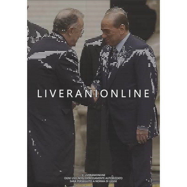 ROMA, 10 / 11 / 2004 INCONTRO A PALAZZO CHIGI TRA SILVIO BERLUSCONI E IL PRESIDENTE DELLA REPUBBLICA DEL PORTOGALLO, JORGE SAMPAIO NELLA FOTO: JORGE SAMPAIO E SILVIO BERLUSCONI PH AGENZIA ALDO LIVERANI 