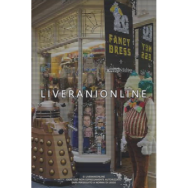 The Castle arcade in Cardiff City Centre where you can buy everything from daleks to Kate and Wills masks Cardiff City ©Photoshot/Ag. Aldo Liverani s.a.s.-Only Italy-Editorial Use Only