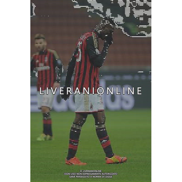 Milano 22-01-2014 TIM Cup - Coppa Italia quarti di finale Stadio Giuseppe Meazza - San Siro Milan - Udinese nella foto Balotelli foto Roberto Garavaglia - ag. Aldo Liverani sas