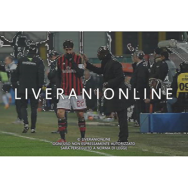 Milano 22-01-2014 TIM Cup - Coppa Italia quarti di finale Stadio Giuseppe Meazza - San Siro Milan - Udinese nella foto Kaka\' e Seedorf foto Roberto Garavaglia - ag. Aldo Liverani sas