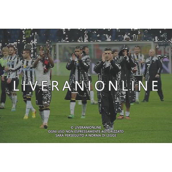 Milano 22-01-2014 TIM Cup - Coppa Italia quarti di finale Stadio Giuseppe Meazza - San Siro Milan - Udinese nella foto esultanza Udinese foto Roberto Garavaglia - ag. Aldo Liverani sas