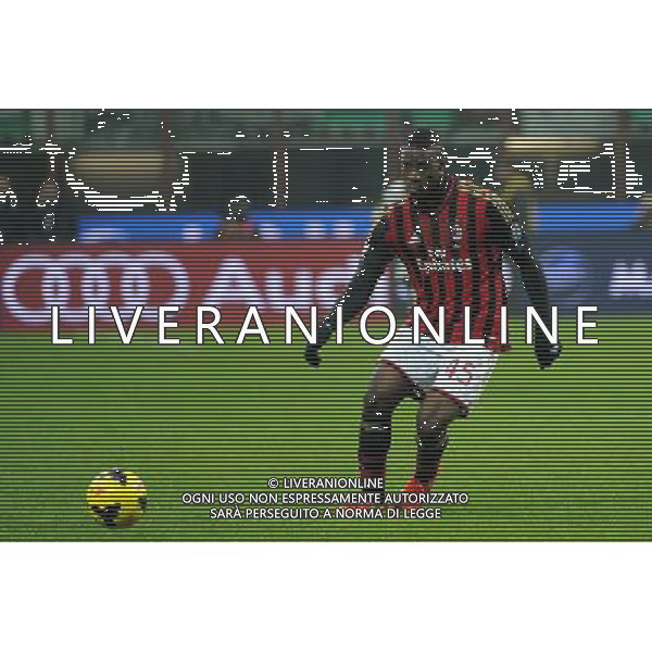 Milano 22-01-2014 TIM Cup - Coppa Italia quarti di finale Stadio Giuseppe Meazza - San Siro Milan - Udinese nella foto Mario Balotelli (Milan) foto Roberto Garavaglia - ag. Aldo Liverani sas