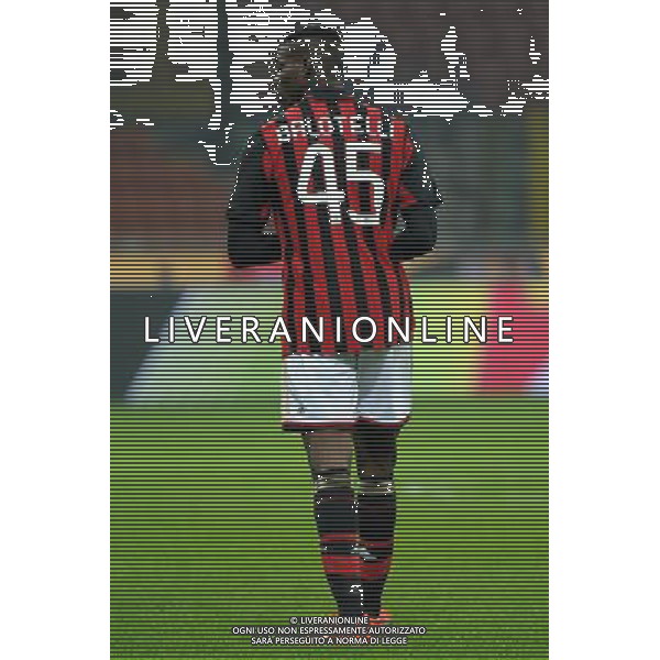 Milano 22-01-2014 TIM Cup - Coppa Italia quarti di finale Stadio Giuseppe Meazza - San Siro Milan - Udinese nella foto Mario Balotelli (Milan) foto Roberto Garavaglia - ag. Aldo Liverani sas