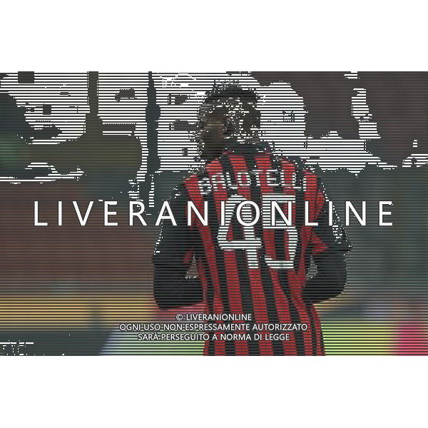 Milano 22-01-2014 TIM Cup - Coppa Italia quarti di finale Stadio Giuseppe Meazza - San Siro Milan - Udinese nella foto Mario Balotelli (Milan) foto Roberto Garavaglia - ag. Aldo Liverani sas