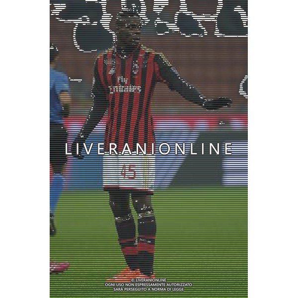 Milano 22-01-2014 TIM Cup - Coppa Italia quarti di finale Stadio Giuseppe Meazza - San Siro Milan - Udinese nella foto Mario Balotelli (Milan) foto Roberto Garavaglia - ag. Aldo Liverani sas