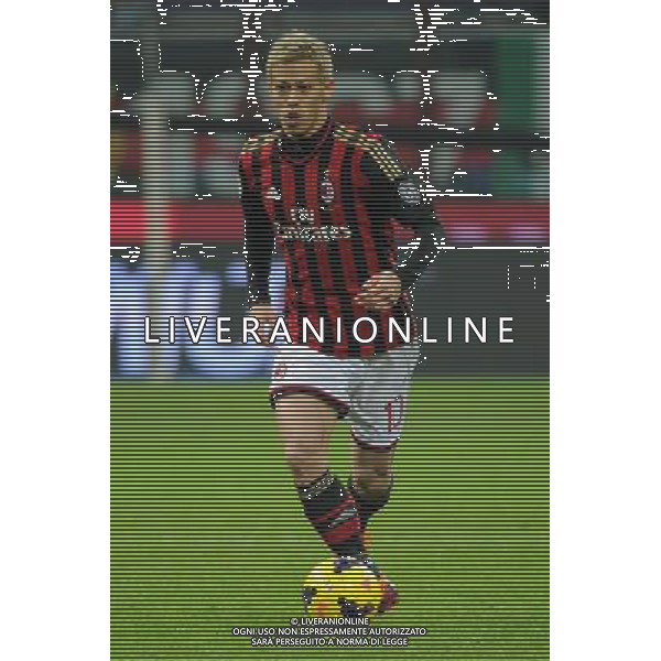 Milano 22-01-2014 TIM Cup - Coppa Italia quarti di finale Stadio Giuseppe Meazza - San Siro Milan - Udinese nella foto Keisuke Honda (Milan) foto Roberto Garavaglia - ag. Aldo Liverani sas